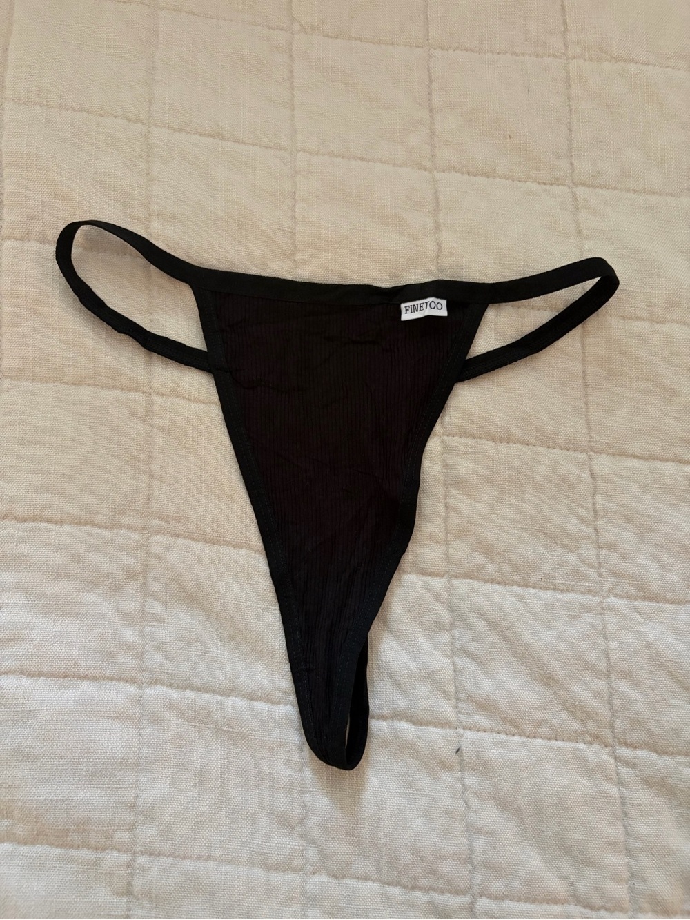 Women's Black Thong Panty -